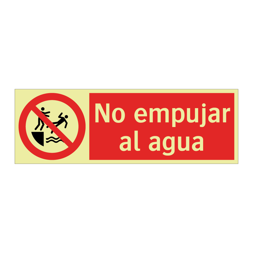No empujar al agua