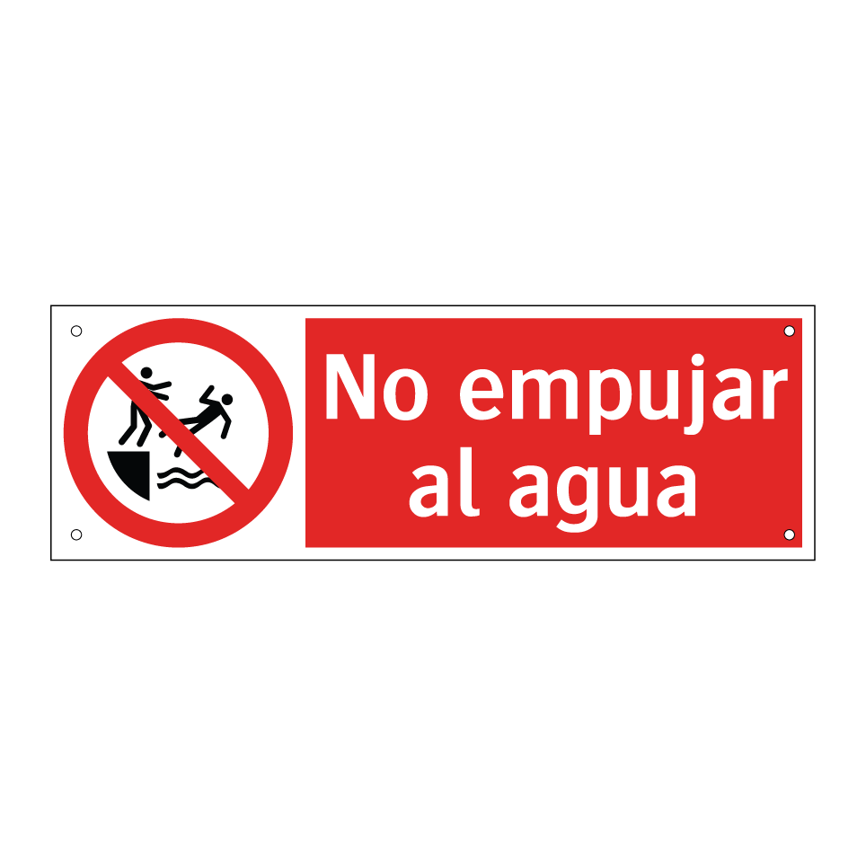 No empujar al agua