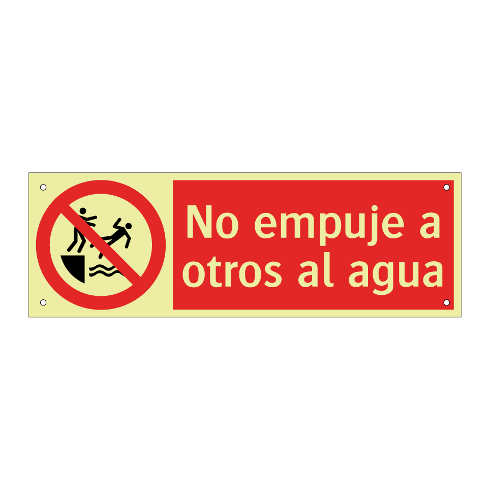 No empuje a otros al agua