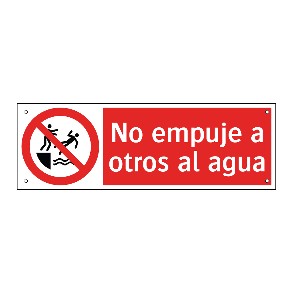 No empuje a otros al agua
