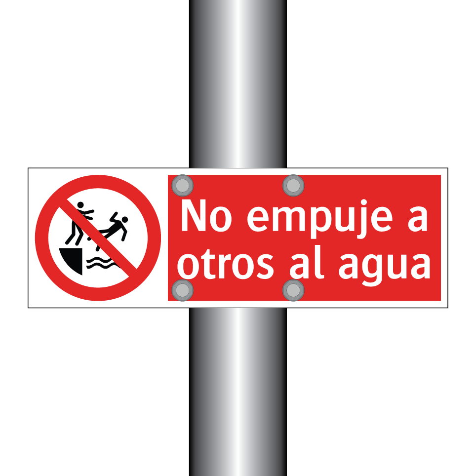 No empuje a otros al agua