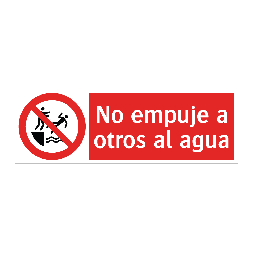 No empuje a otros al agua