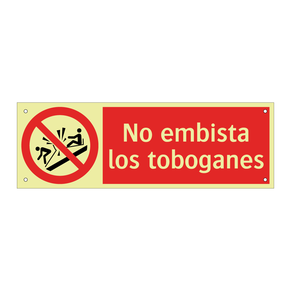 No embista los toboganes