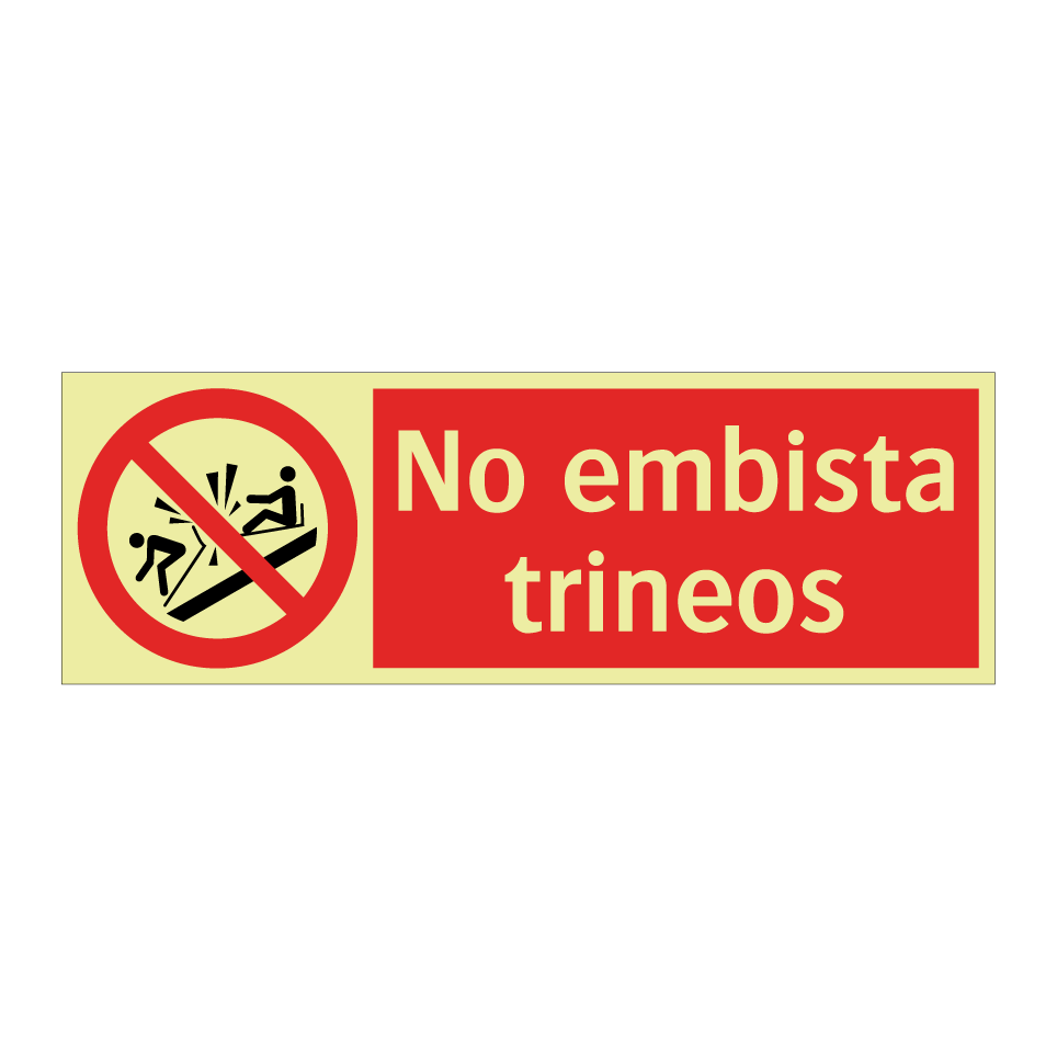 No embista trineos