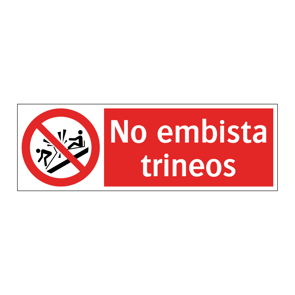 No embista trineos