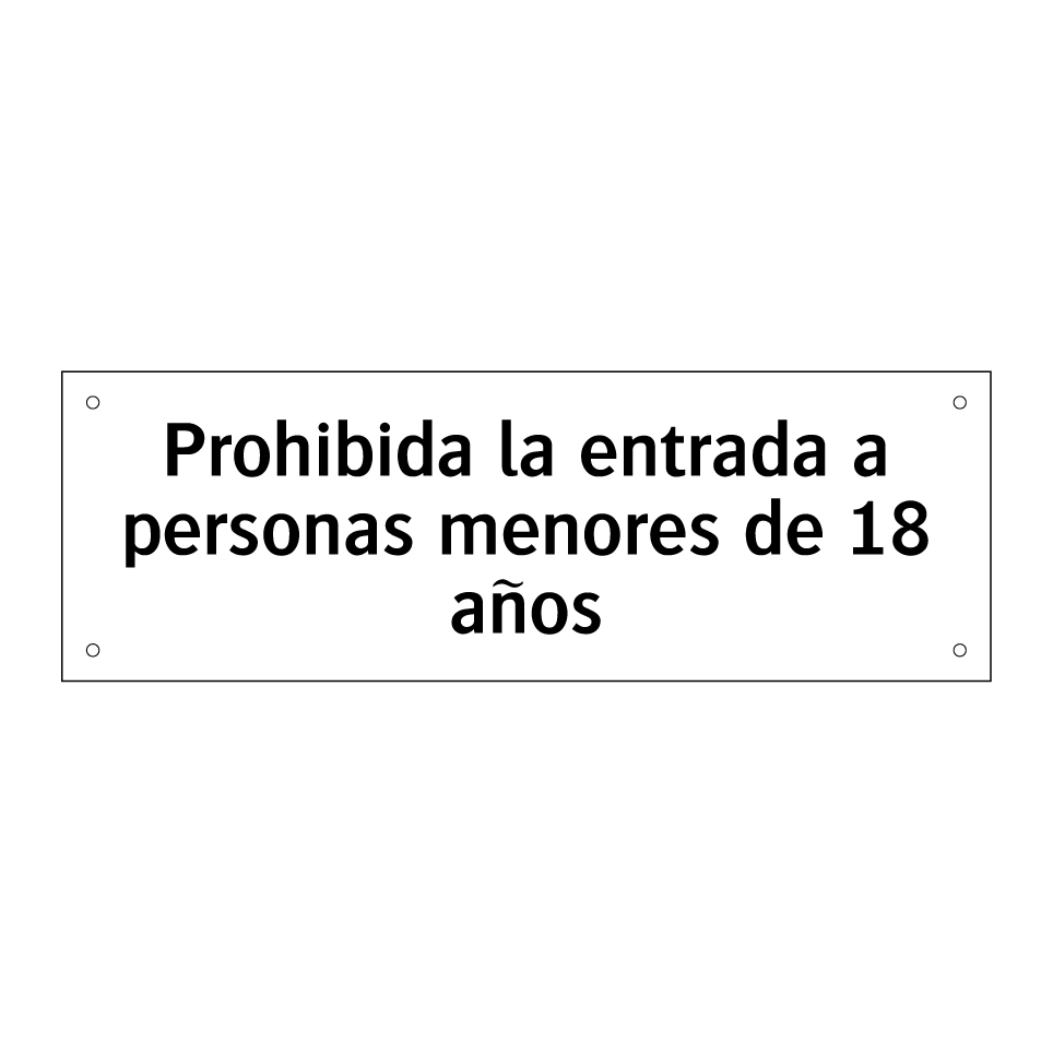 Prohibida la entrada a personas menores de 18 años