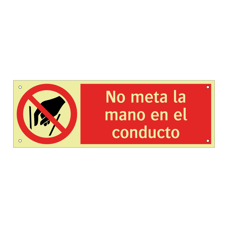 No meta la mano en el conducto