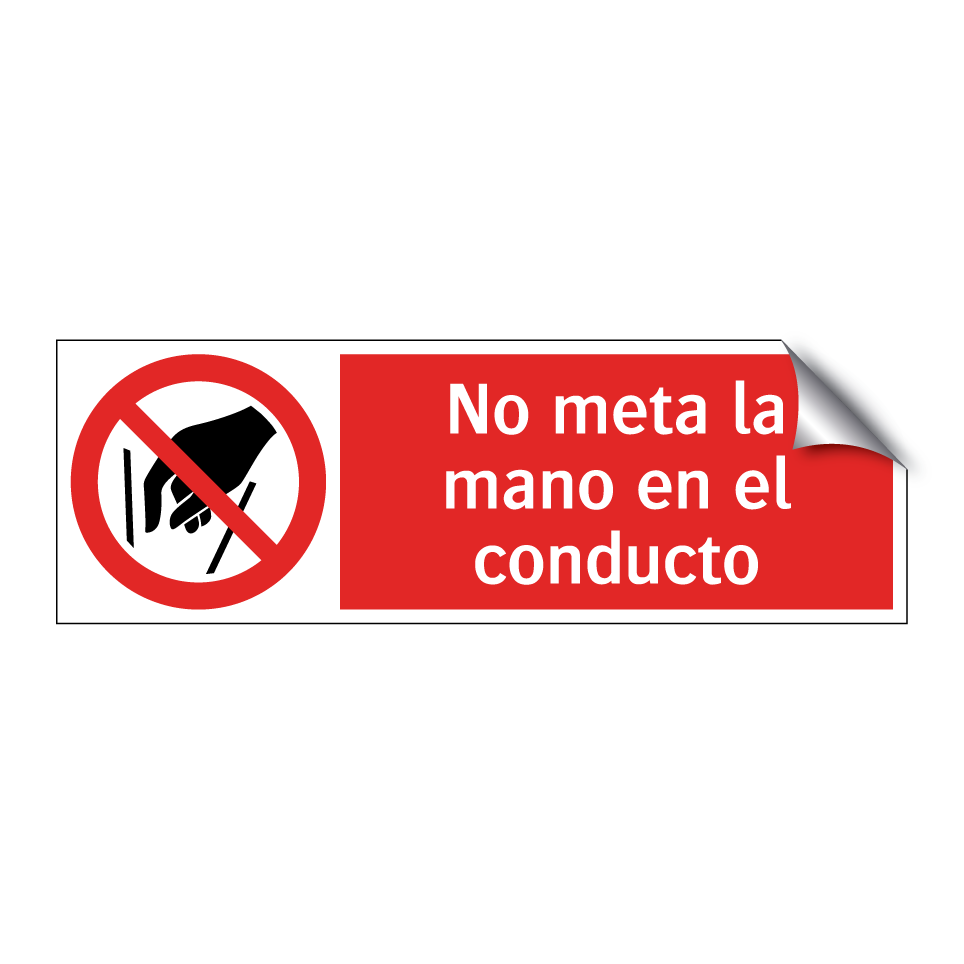 No meta la mano en el conducto