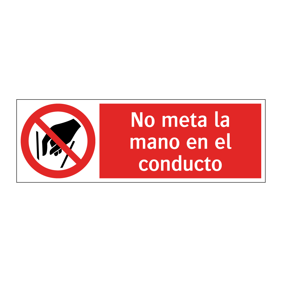 No meta la mano en el conducto