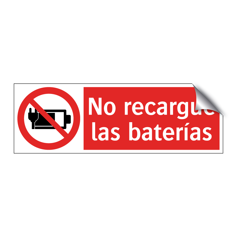 No recargue las baterías