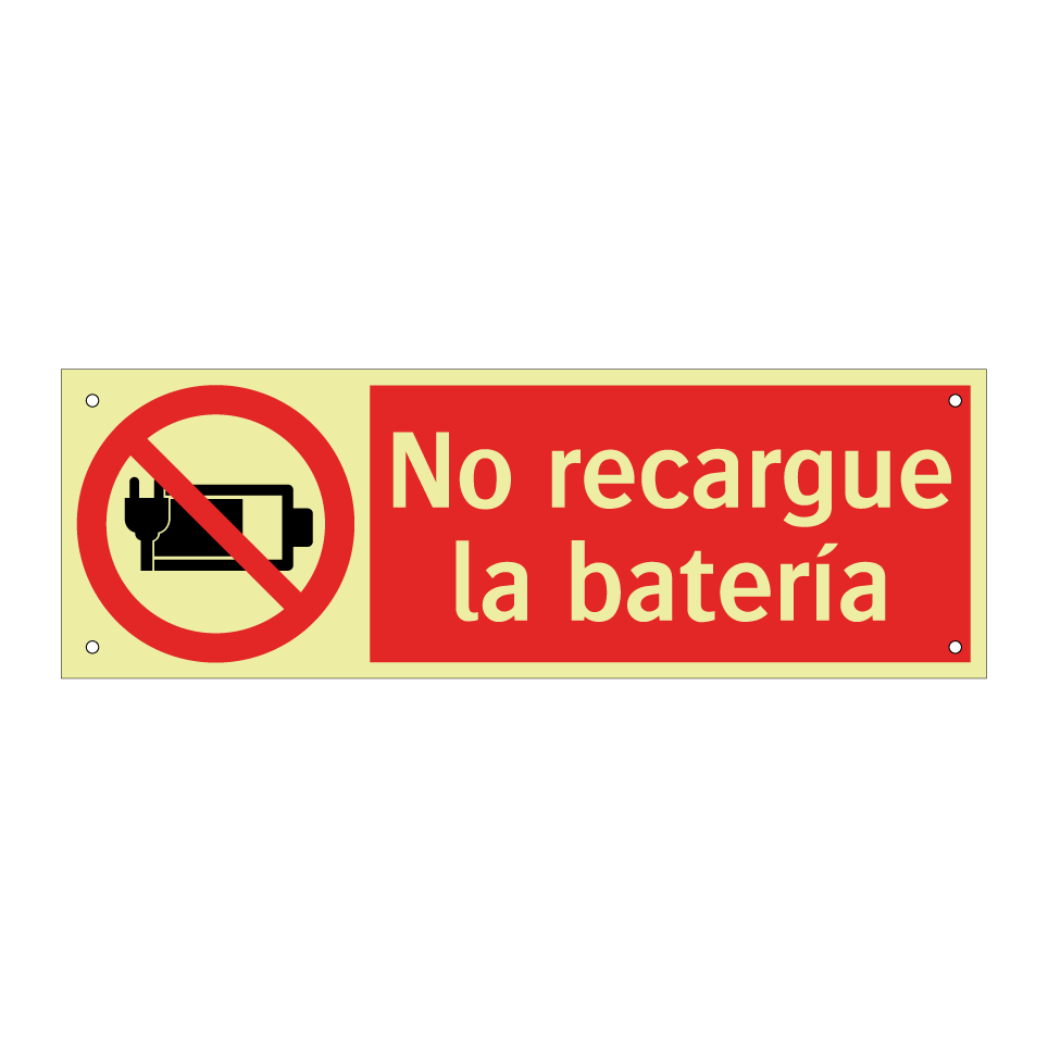 No recargue la batería