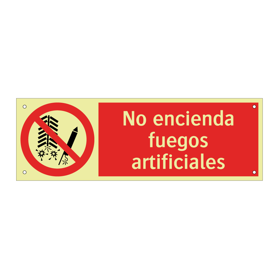 No encienda fuegos artificiales