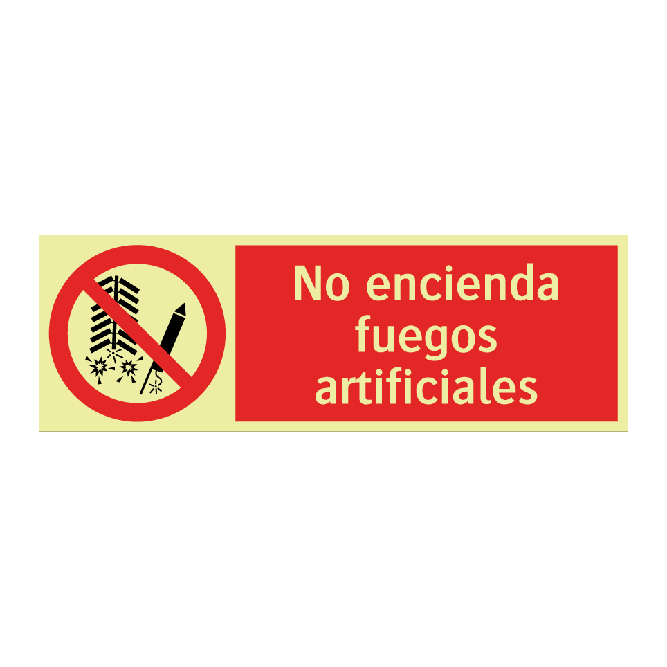 No encienda fuegos artificiales