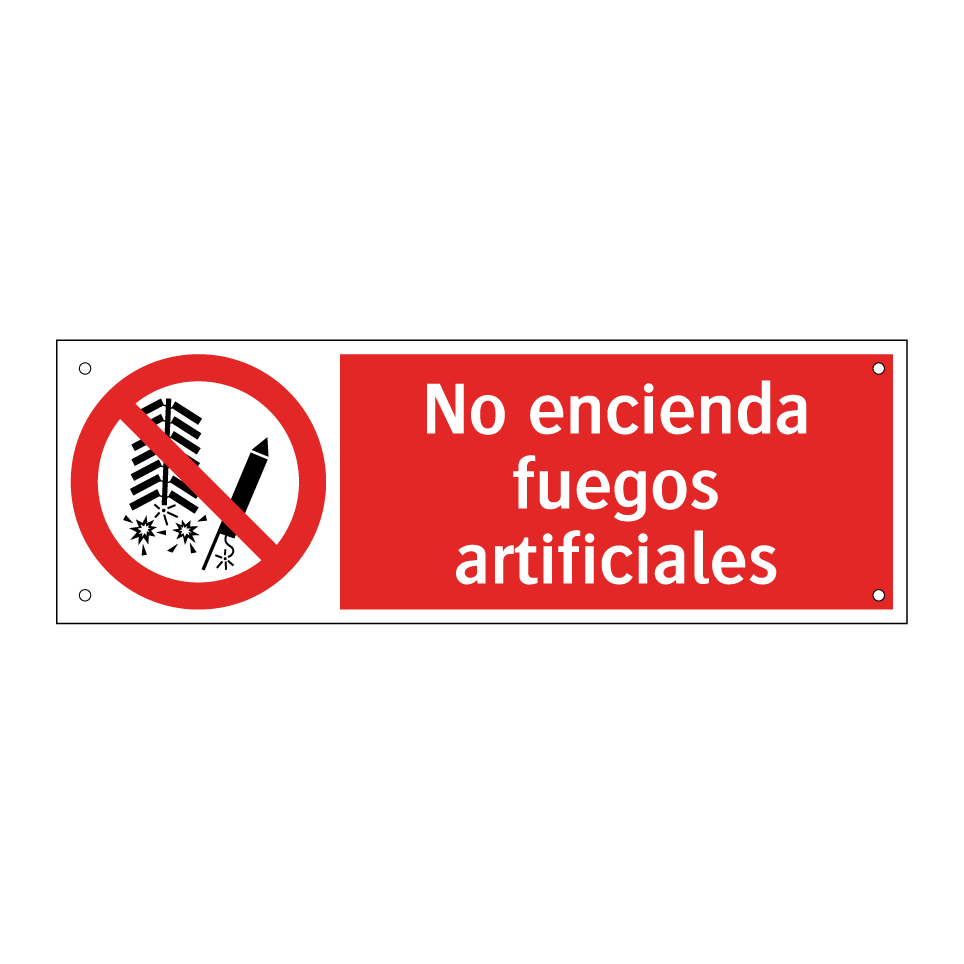 No encienda fuegos artificiales