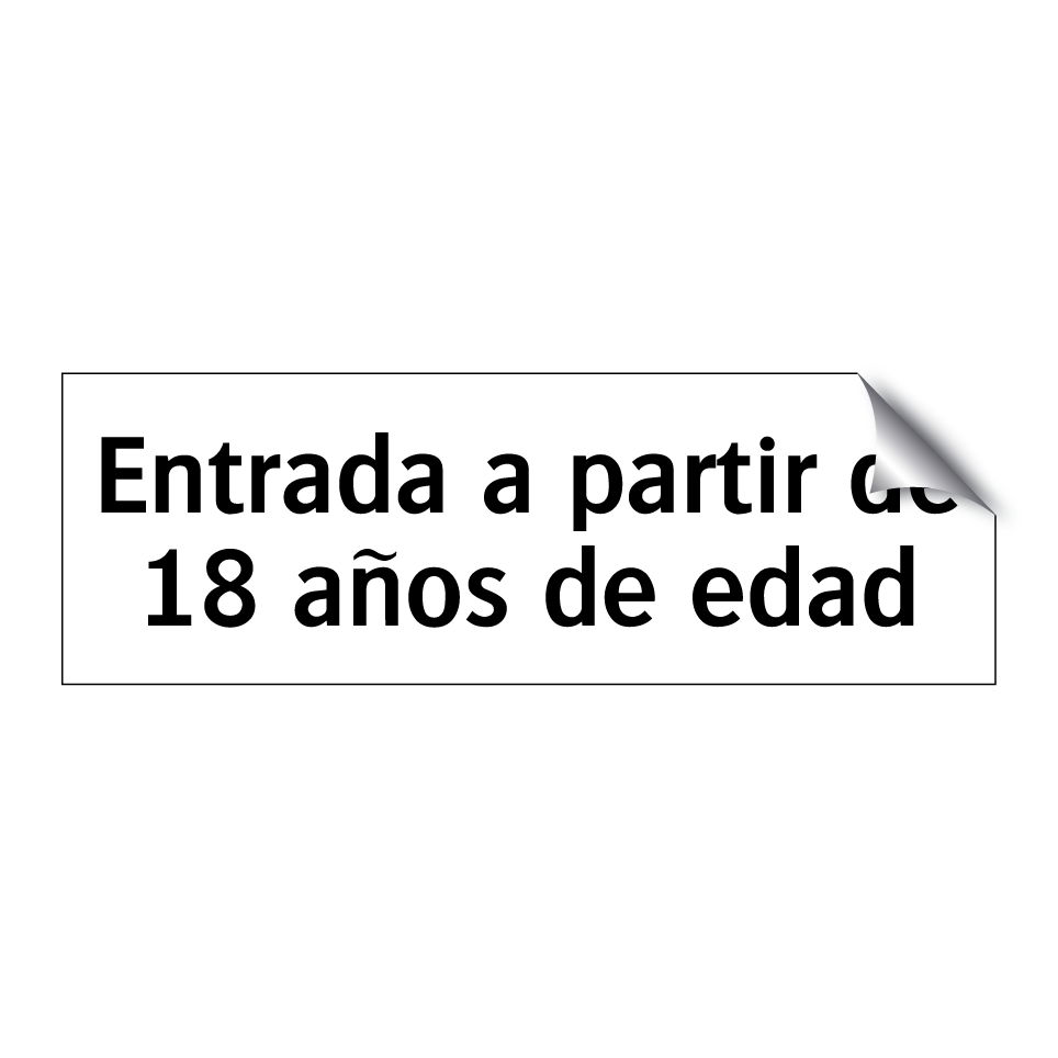 Entrada a partir de 18 años de edad