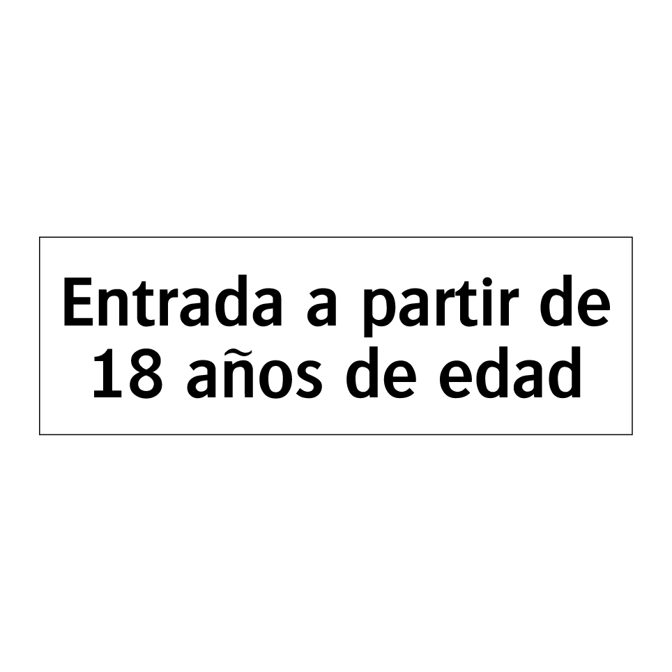 Entrada a partir de 18 años de edad