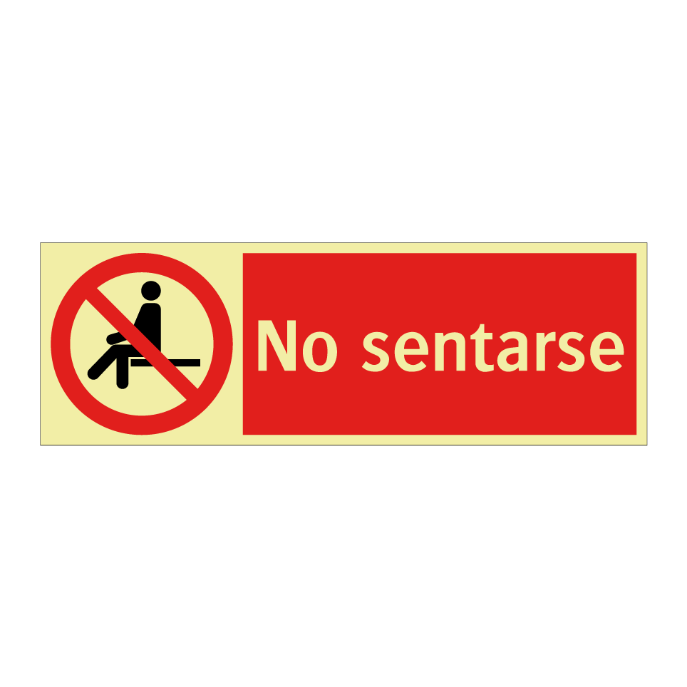 No sentarse