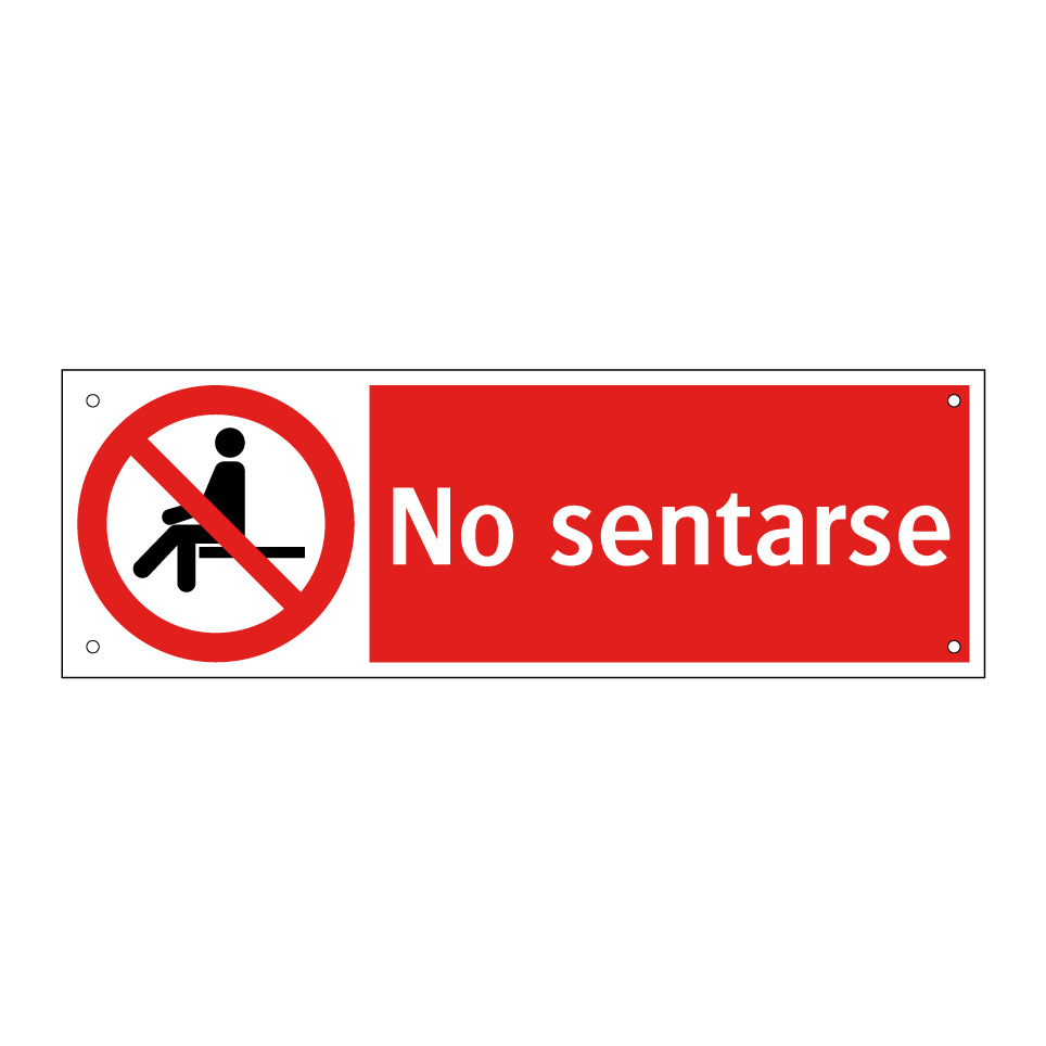 No sentarse