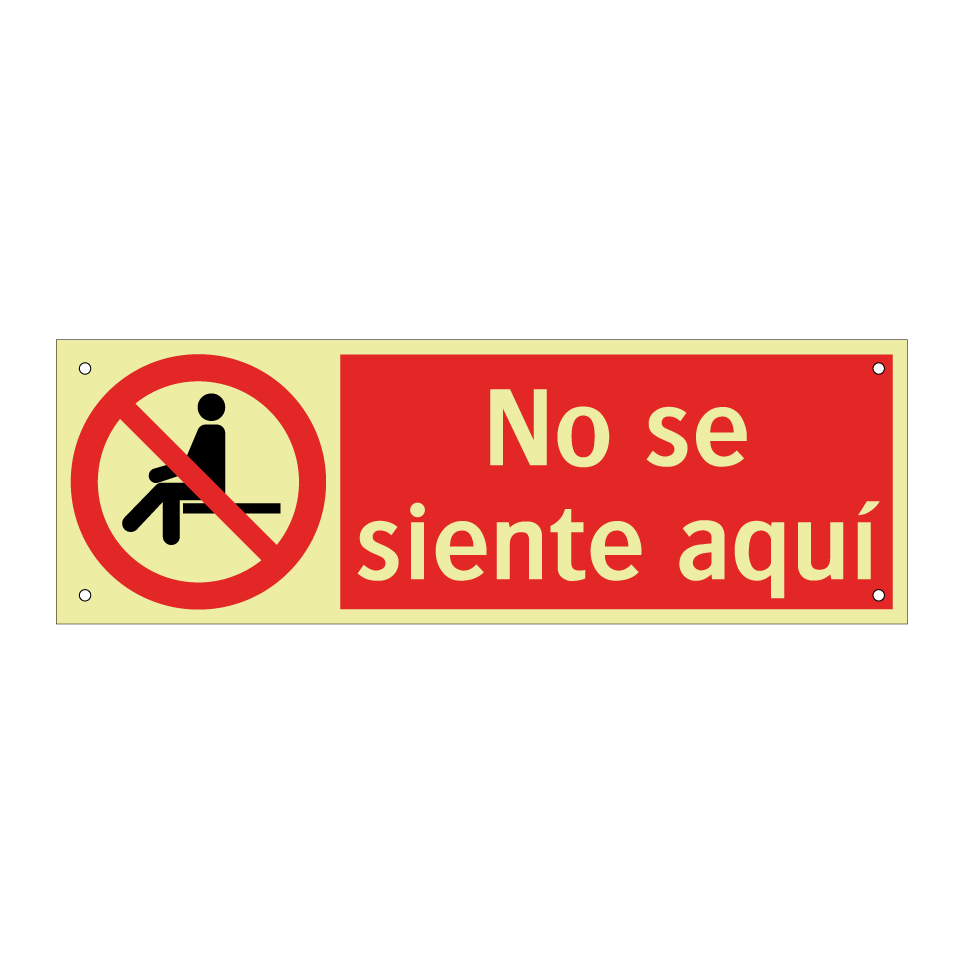 No se siente aquí