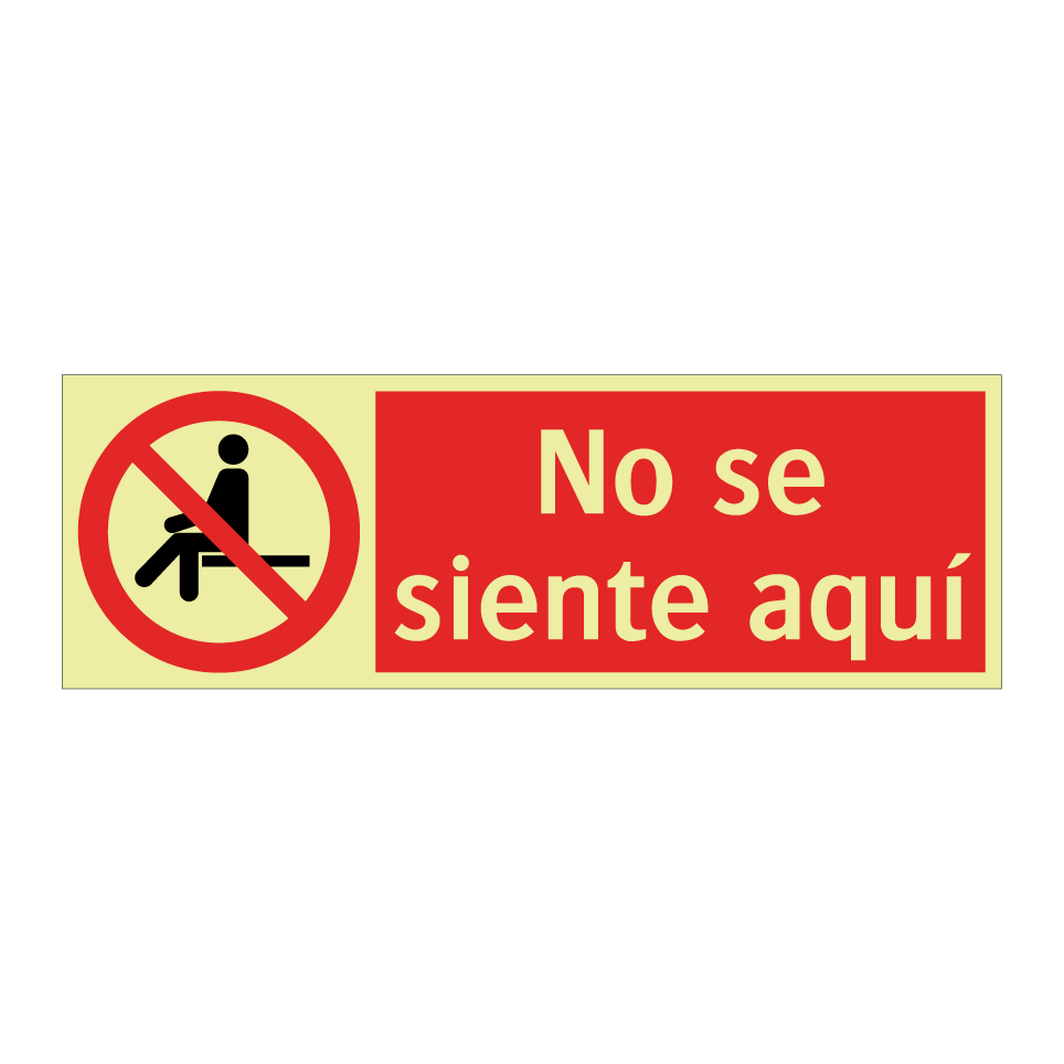 No se siente aquí