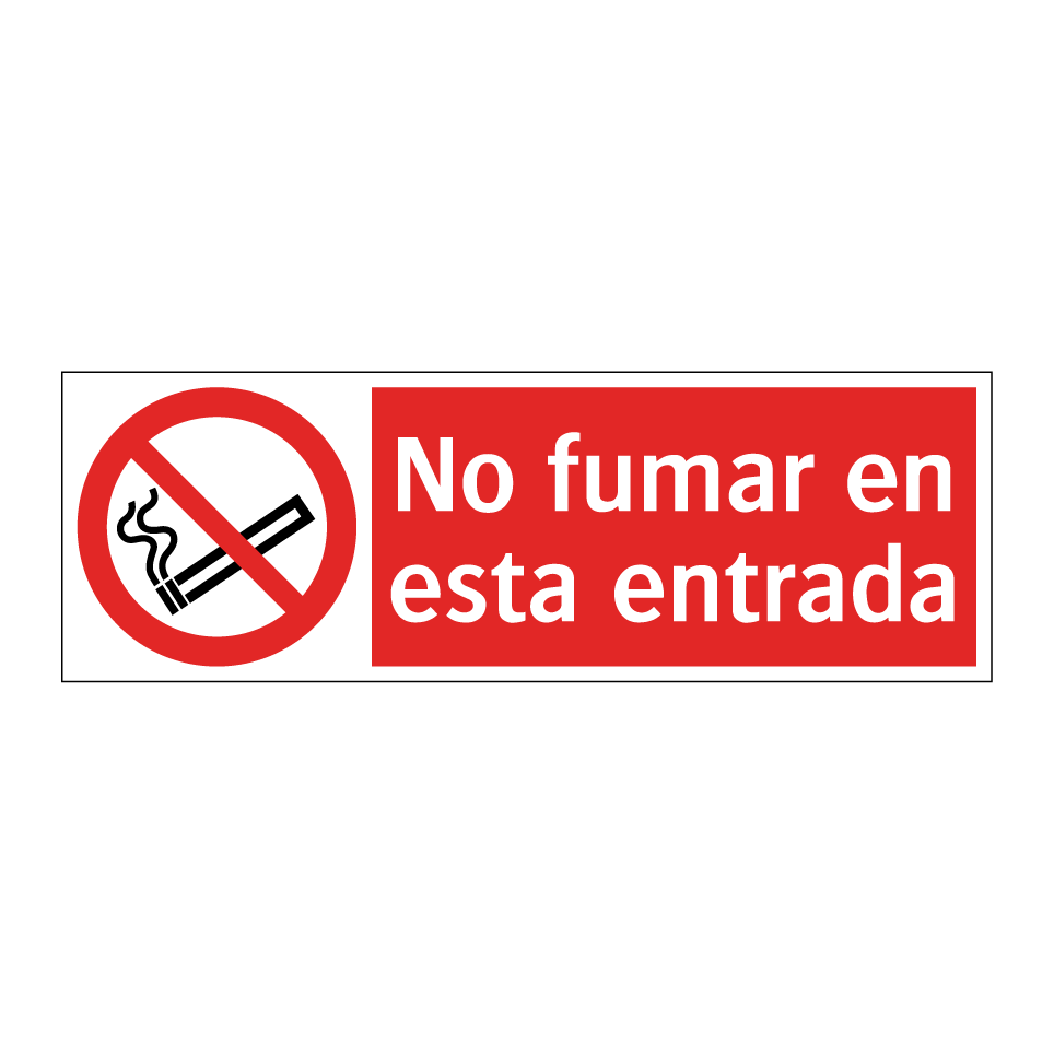 No fumar en esta entrada