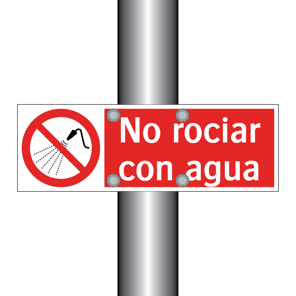 No rociar con agua