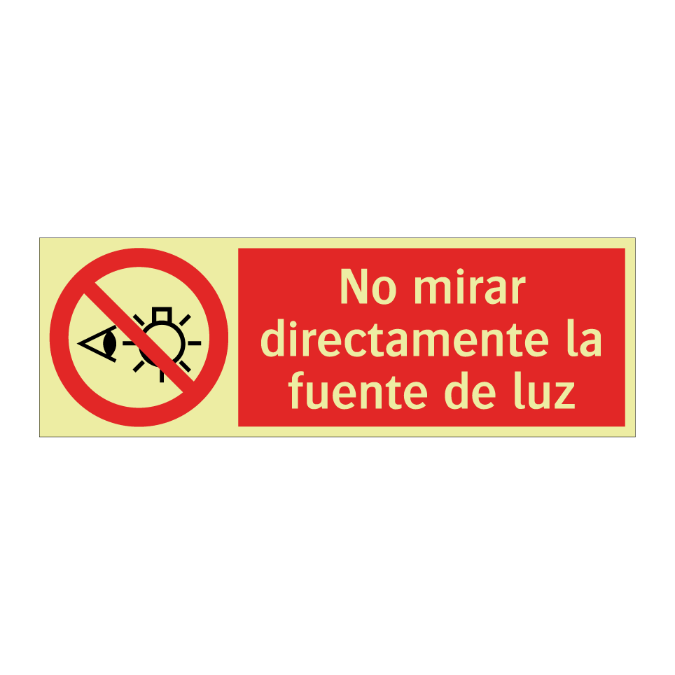 No mirar directamente la fuente de luz