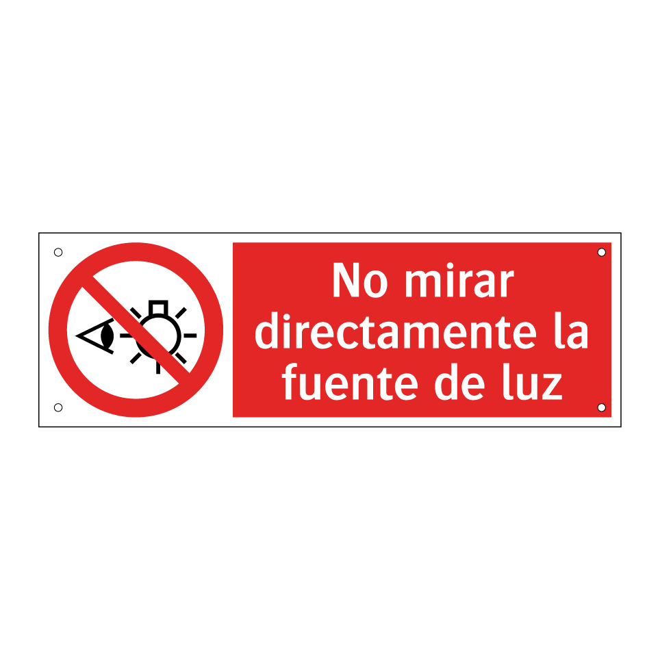 No mirar directamente la fuente de luz