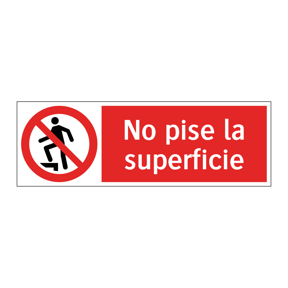 No pise la superficie