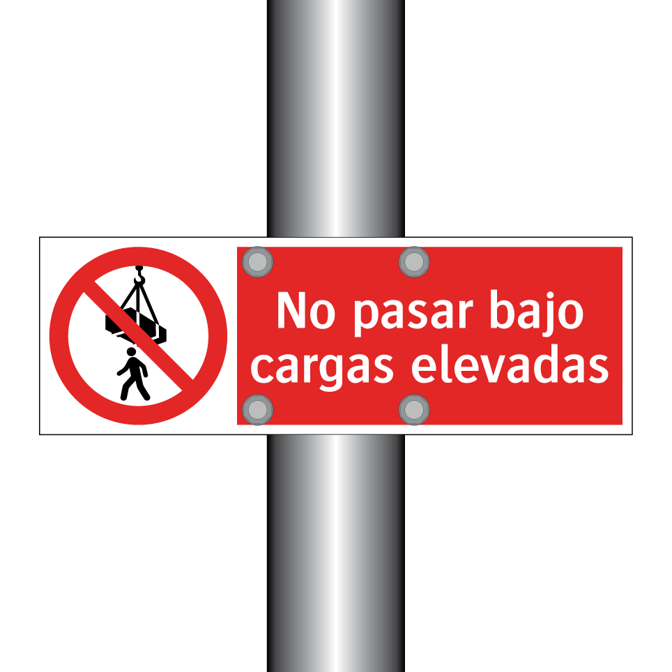 No pasar bajo cargas elevadas