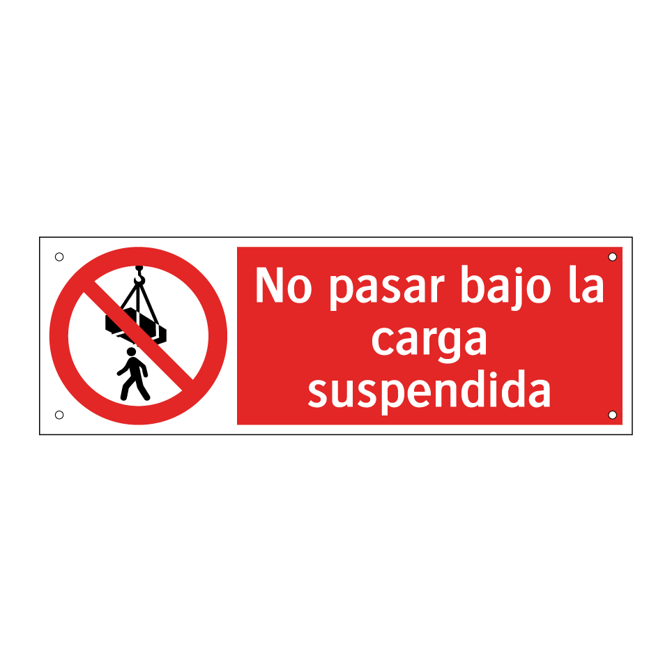 No pasar bajo la carga suspendida