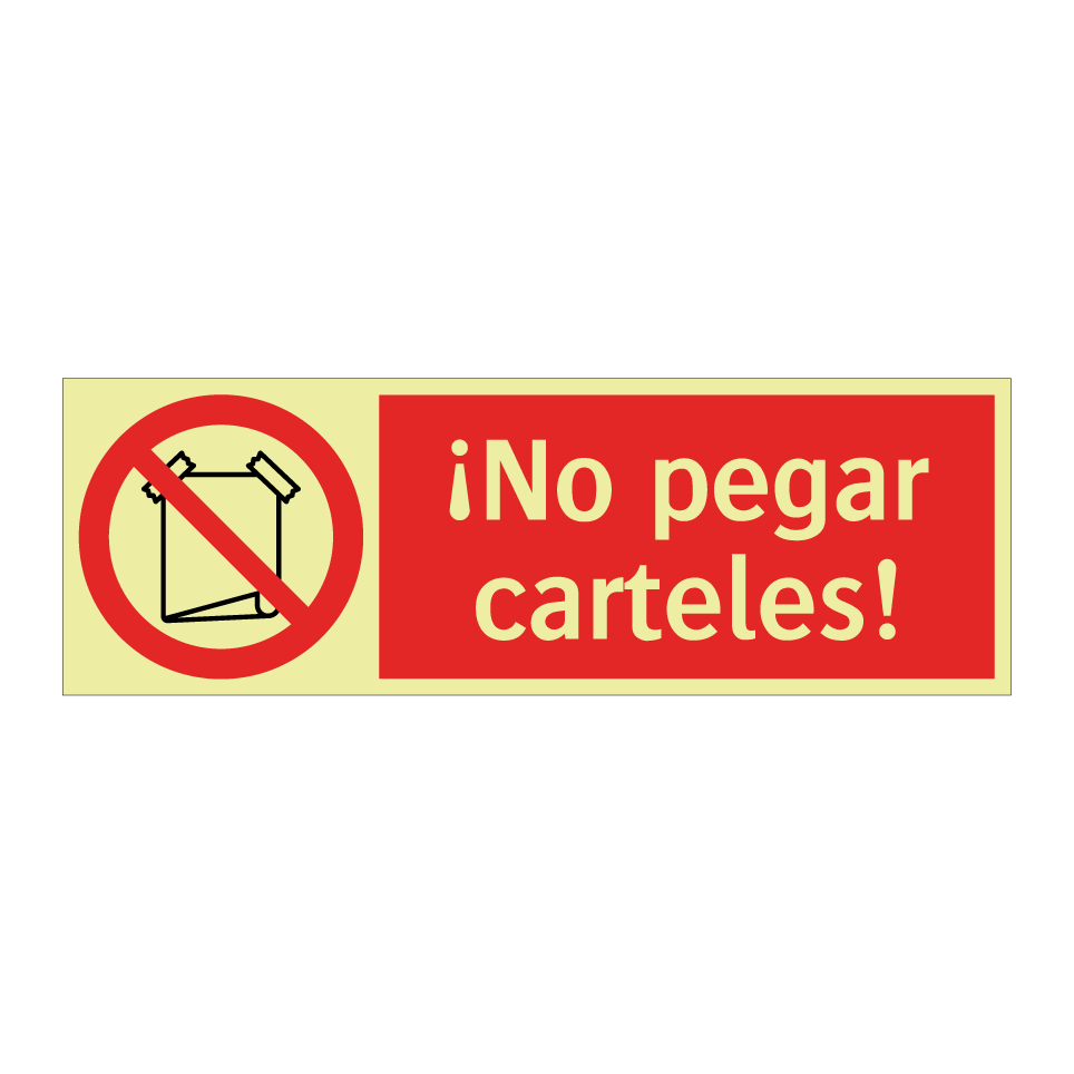 ¡No pegar carteles!
