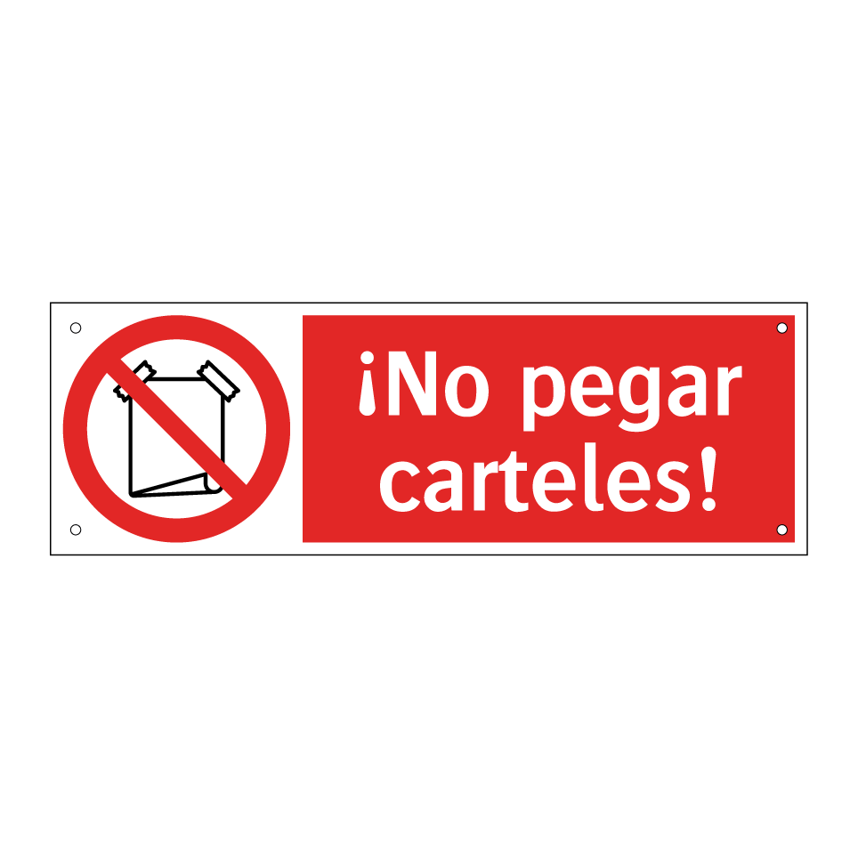 ¡No pegar carteles!