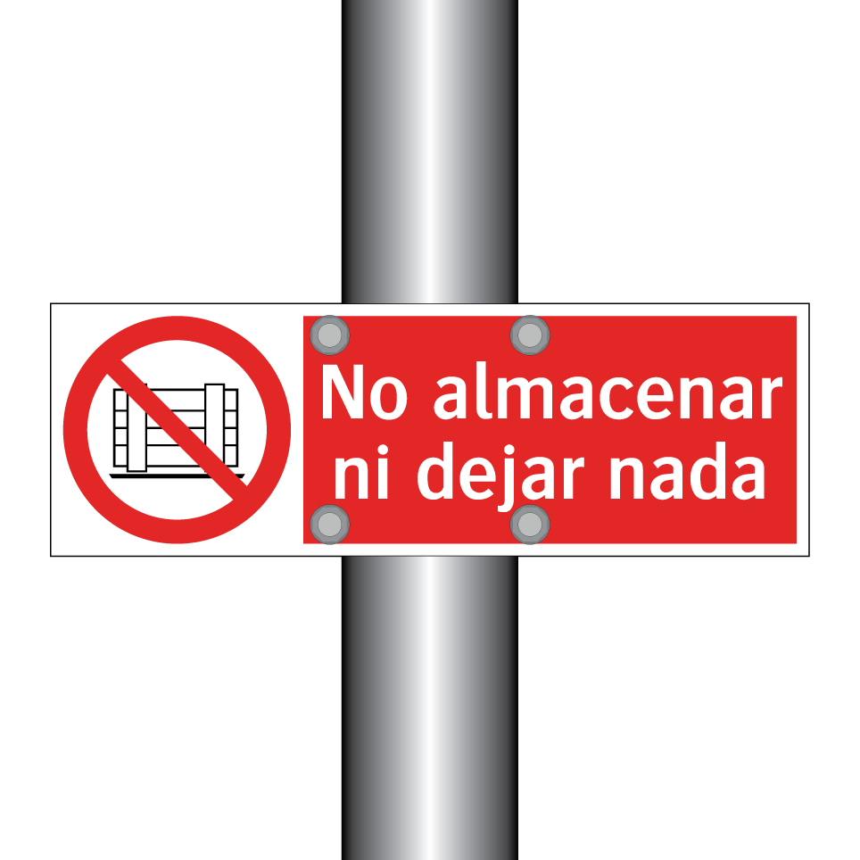 No almacenar ni dejar nada