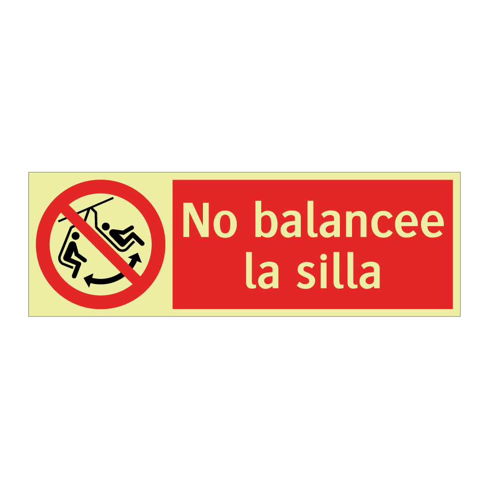 No balancee la silla