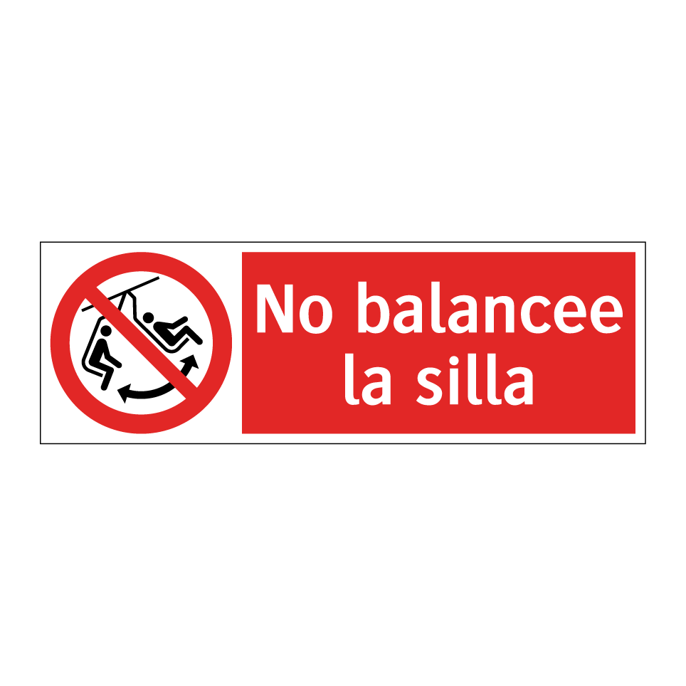 No balancee la silla