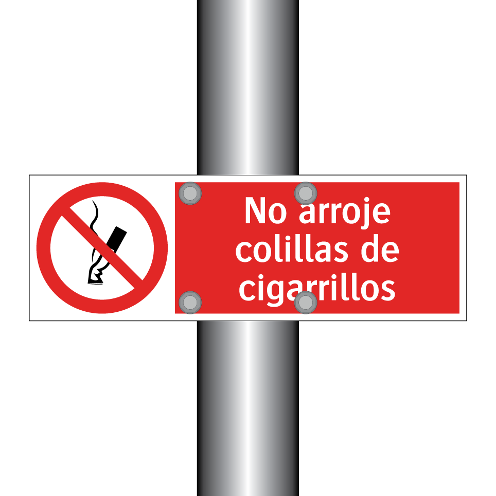 No arroje colillas de cigarrillos