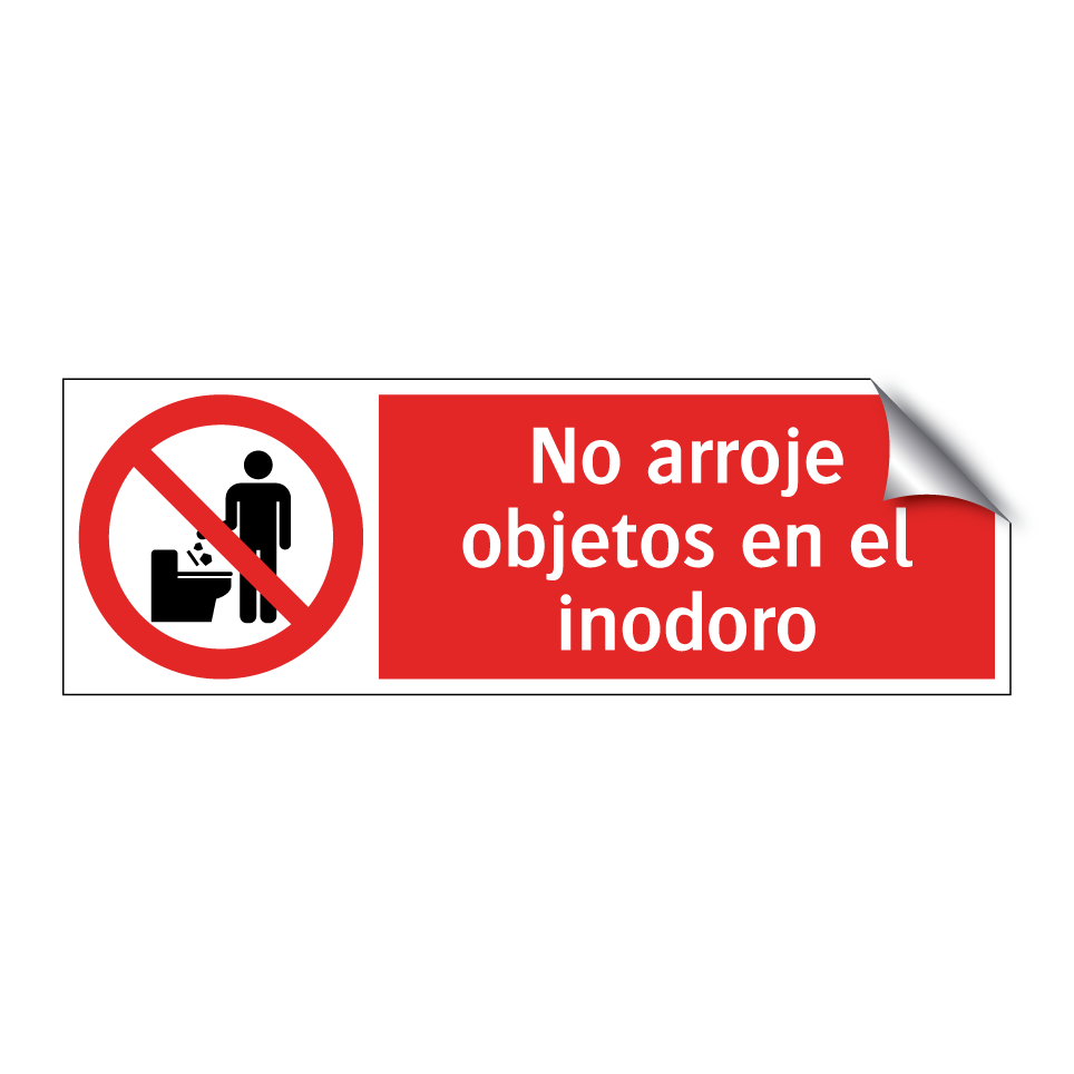 No arroje objetos en el inodoro