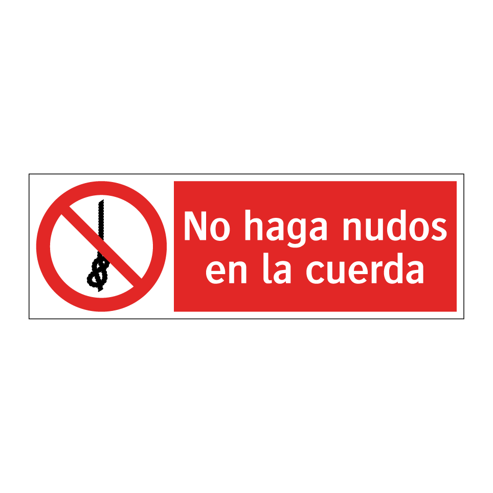 No haga nudos en la cuerda
