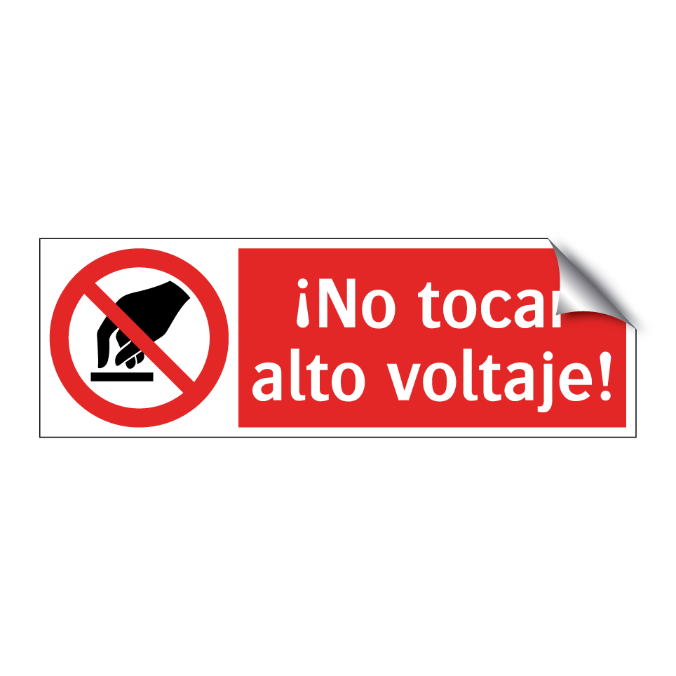 ¡No tocar alto voltaje!