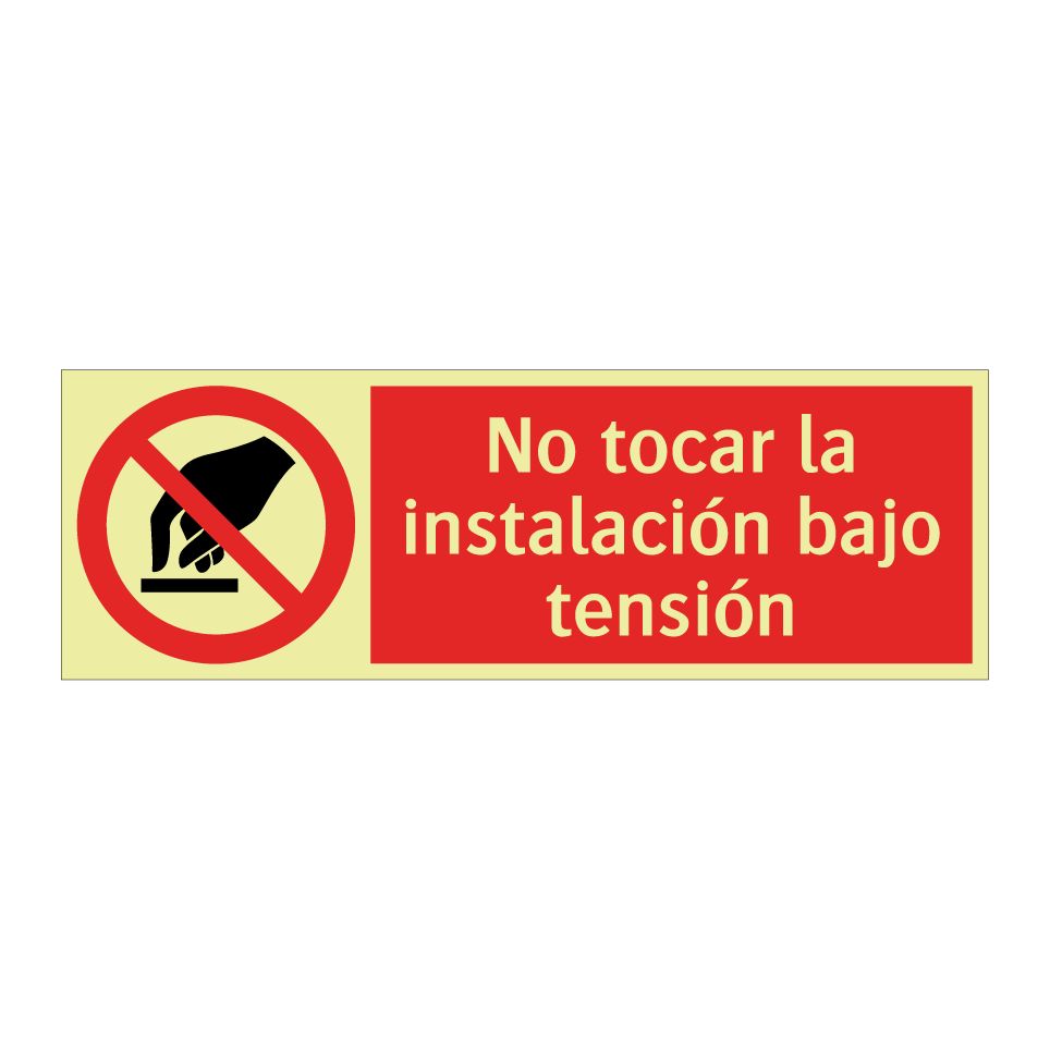 No tocar la instalación bajo tensión