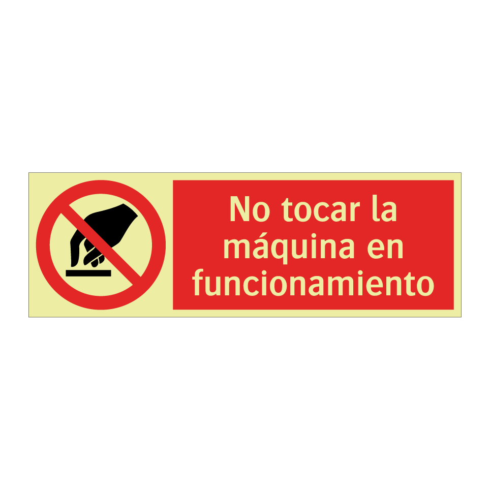 No tocar la máquina en funcionamiento