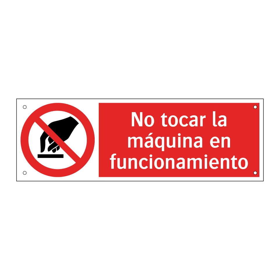 No tocar la máquina en funcionamiento