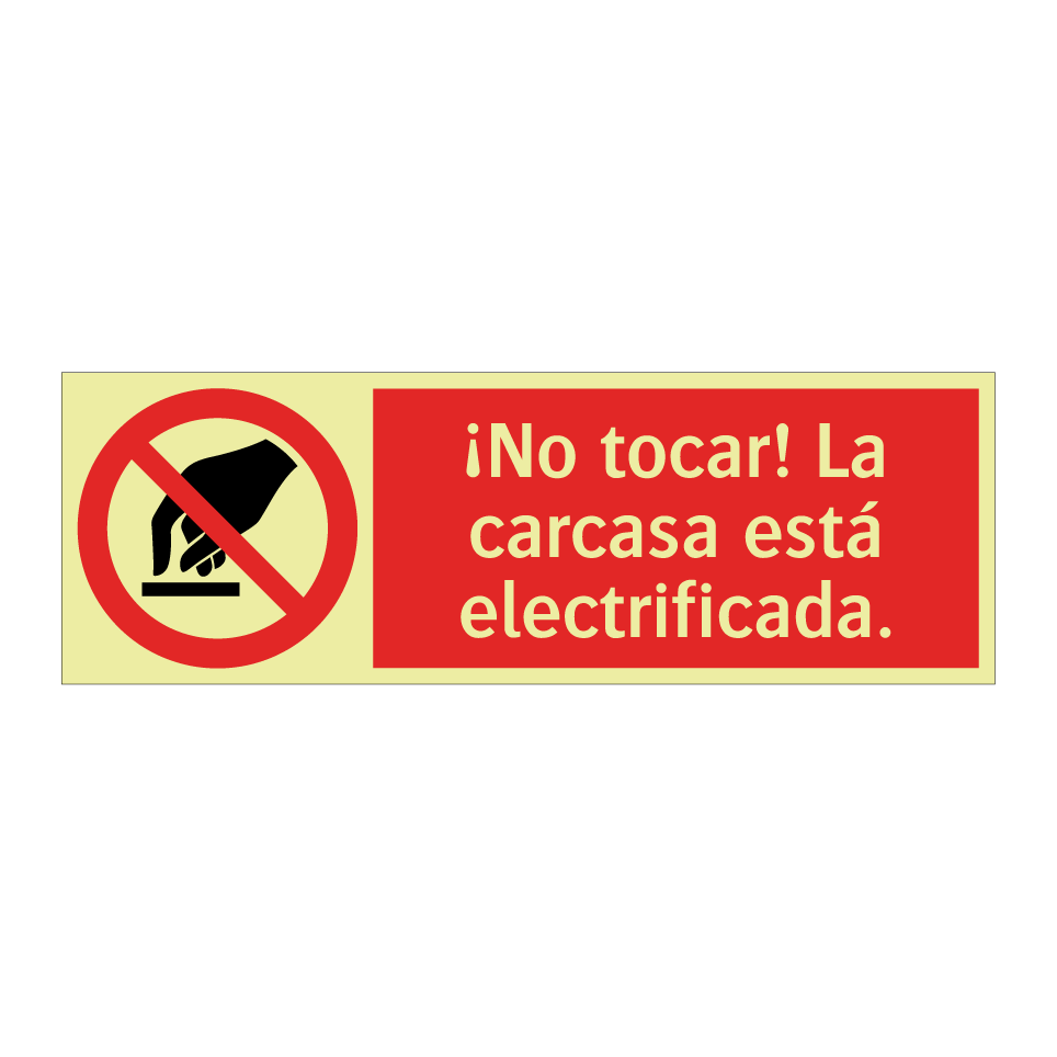 ¡No tocar! La carcasa está electrificada.