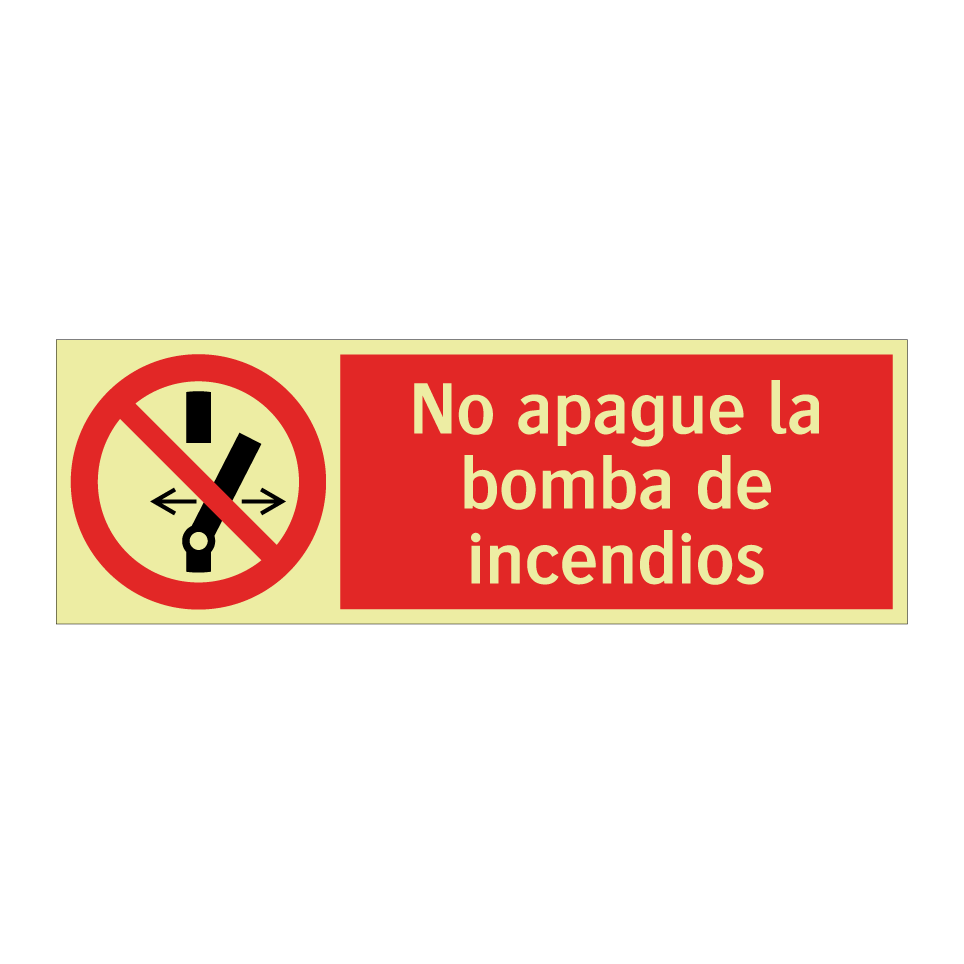 No apague la bomba de incendios