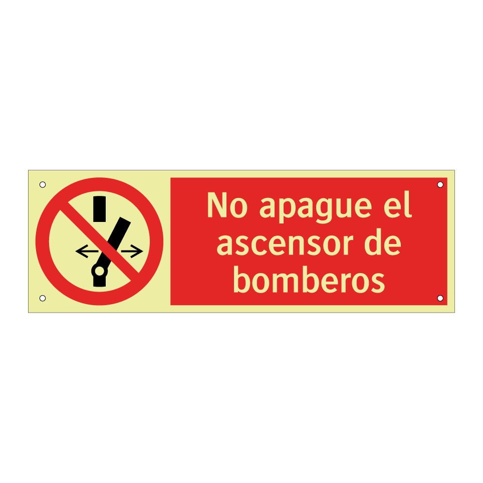 No apague el ascensor de bomberos