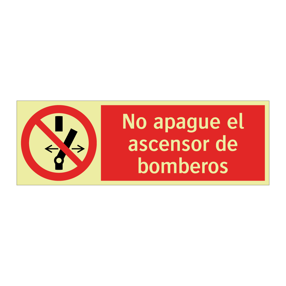 No apague el ascensor de bomberos