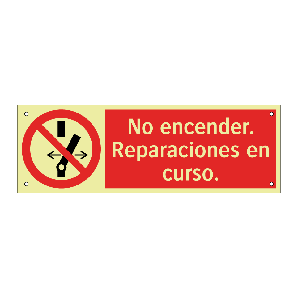 No encender. Reparaciones en curso.