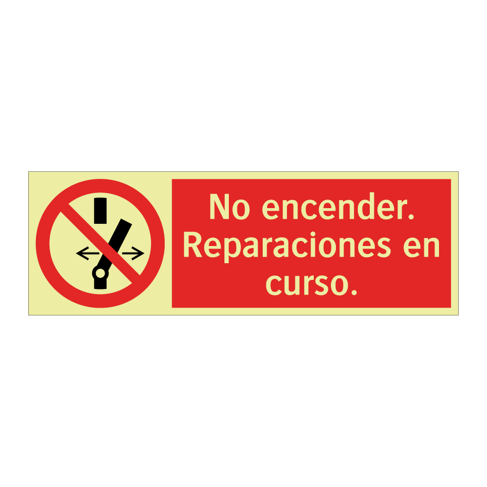 No encender. Reparaciones en curso.