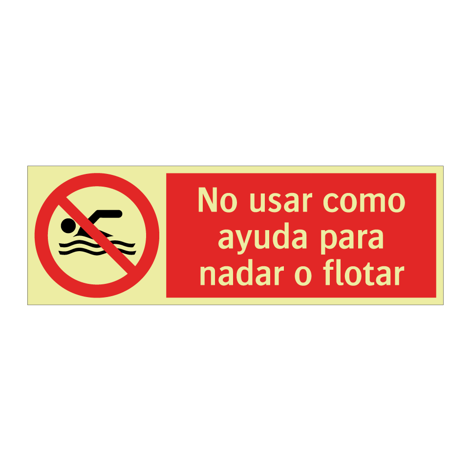 No usar como ayuda para nadar o flotar
